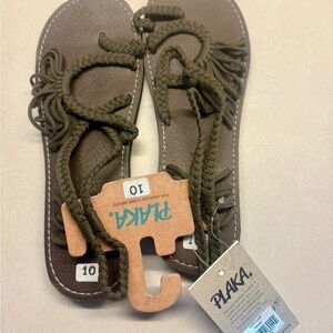 Plaka Olive Green (Taupe) Sandals